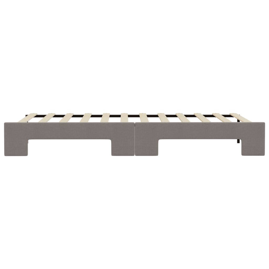 Lit de jour avec gigogne sans matelas taupe 80x200 cm - XIOS