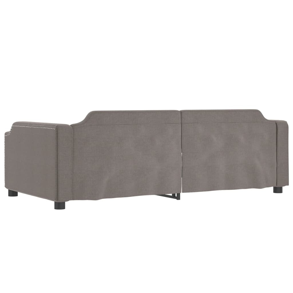 Lit de jour avec gigogne sans matelas taupe 90x200 cm - XIOS