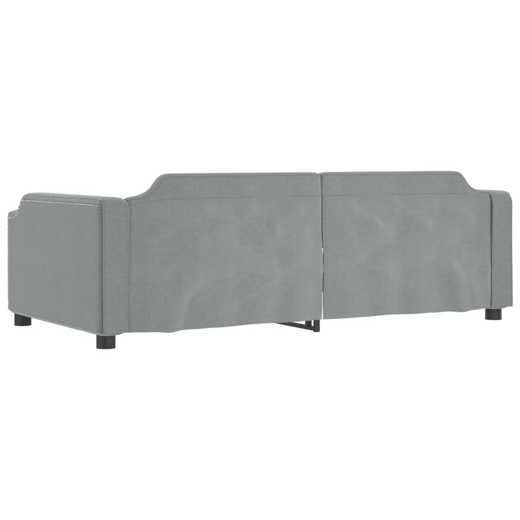 Lit de jour avec gigogne sans matelas gris clair 100x200 cm - XIOS