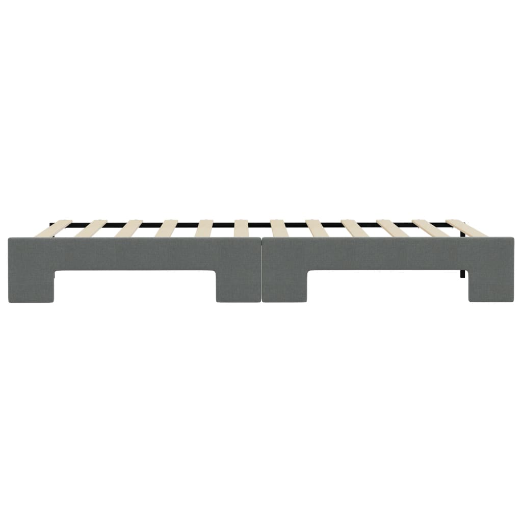 Lit de jour avec gigogne sans matelas gris foncé 90x190 cm - XIOS