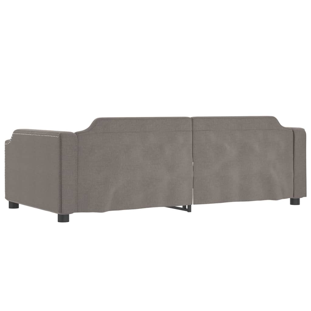 Lit de jour avec gigogne et tiroirs sans matelas taupe 80x200cm - XIOS