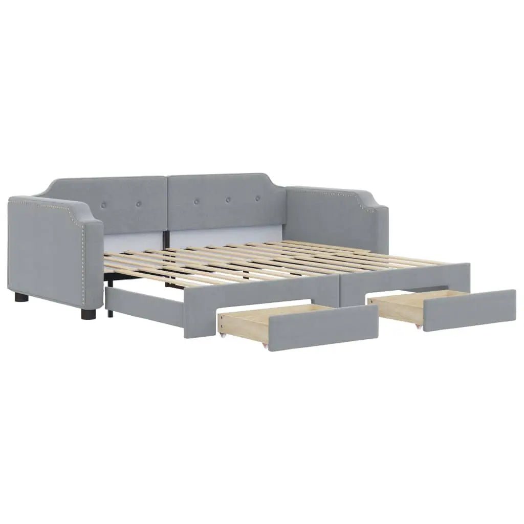 Lit de jour avec gigogne et tiroirs sans matelas 90x200 cm - XIOS