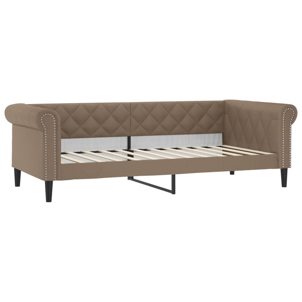 Lit de jour avec matelas cappuccino 90x200 cm similicuir - XIOS