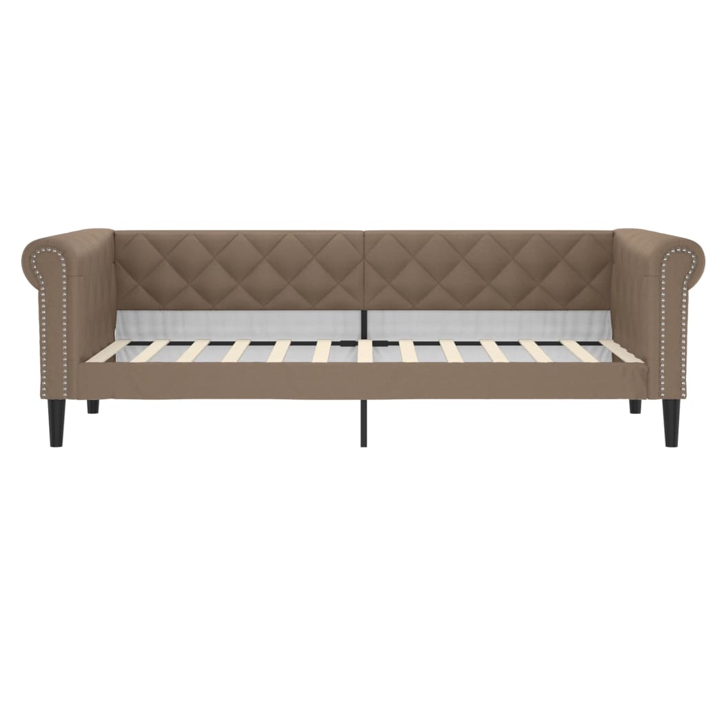 Lit de jour avec matelas cappuccino 90x200 cm similicuir - XIOS