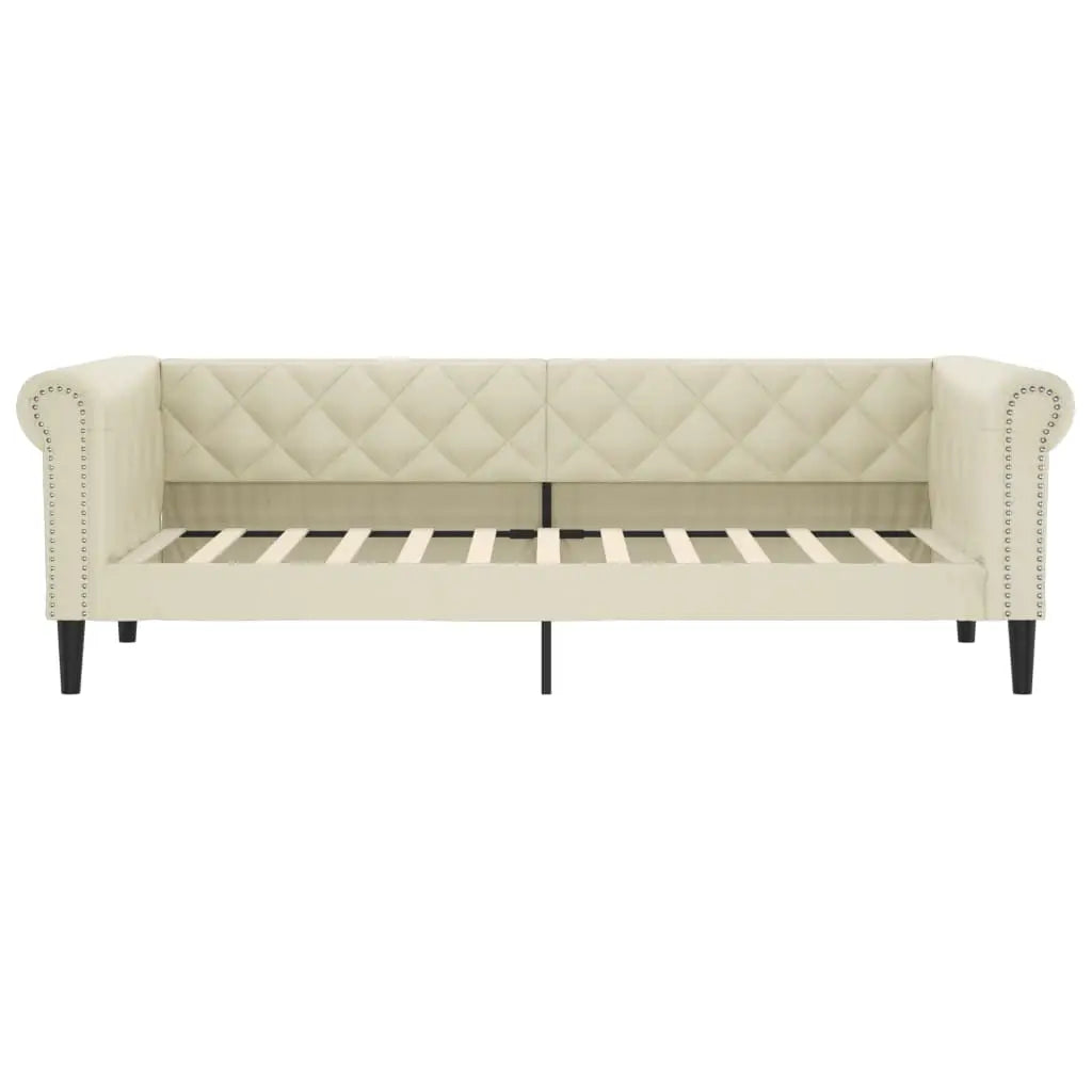 Lit de jour avec gigogne sans matelas crème 90x200 cm - XIOS