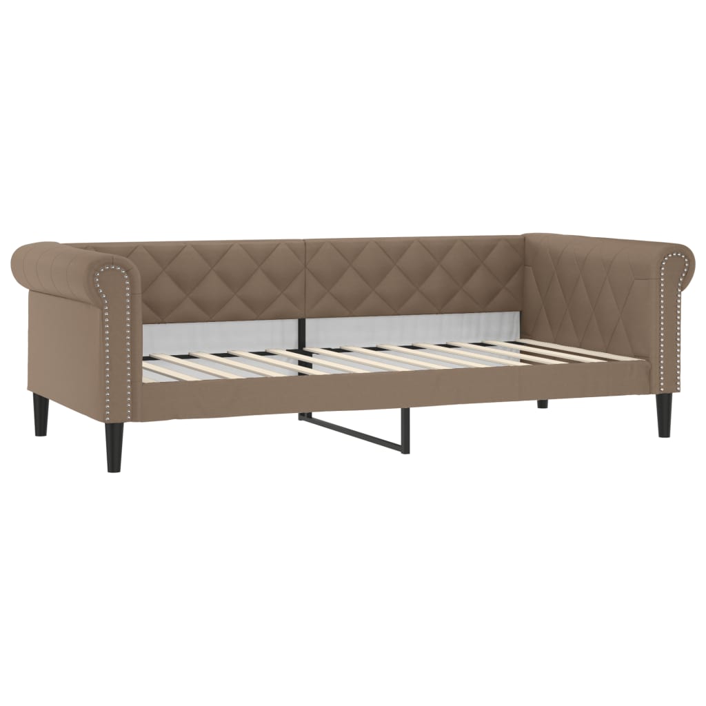 Lit de jour avec lit gigogne et matelas cappuccino 90x200 cm - XIOS