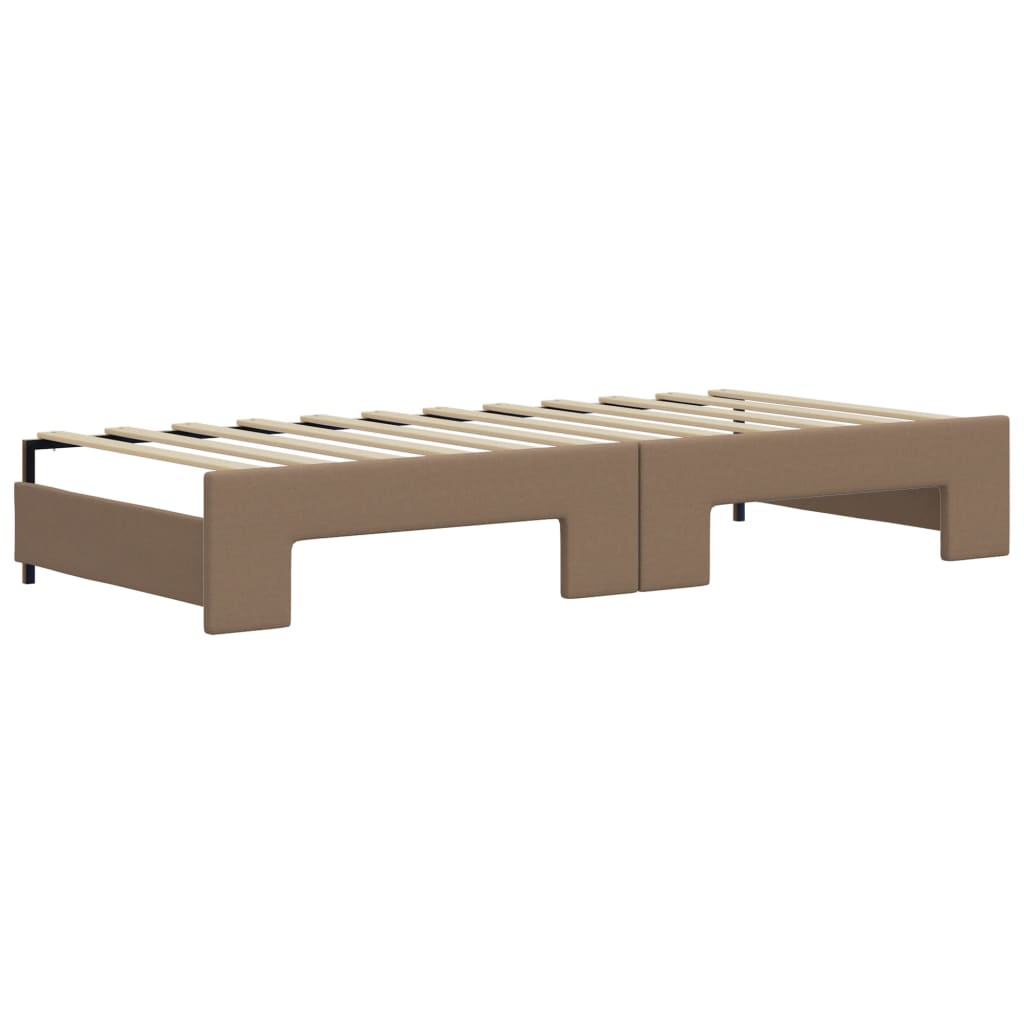 Lit de jour avec lit gigogne et matelas cappuccino 90x200 cm - XIOS