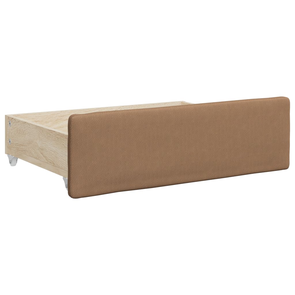 Lit de jour avec lit gigogne et tiroirs cappuccino 90x200 cm - XIOS