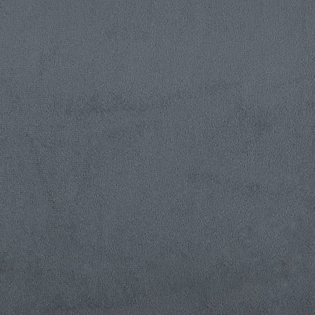 Lit de jour avec matelas gris foncé 90x200 cm velours - XIOS