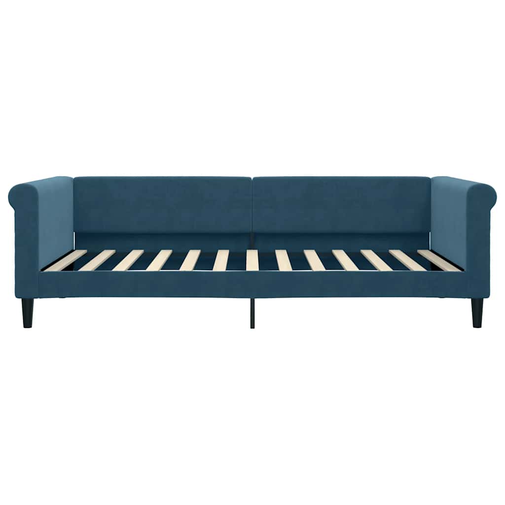 Lit de jour avec matelas bleu 100x200 cm velours - XIOS