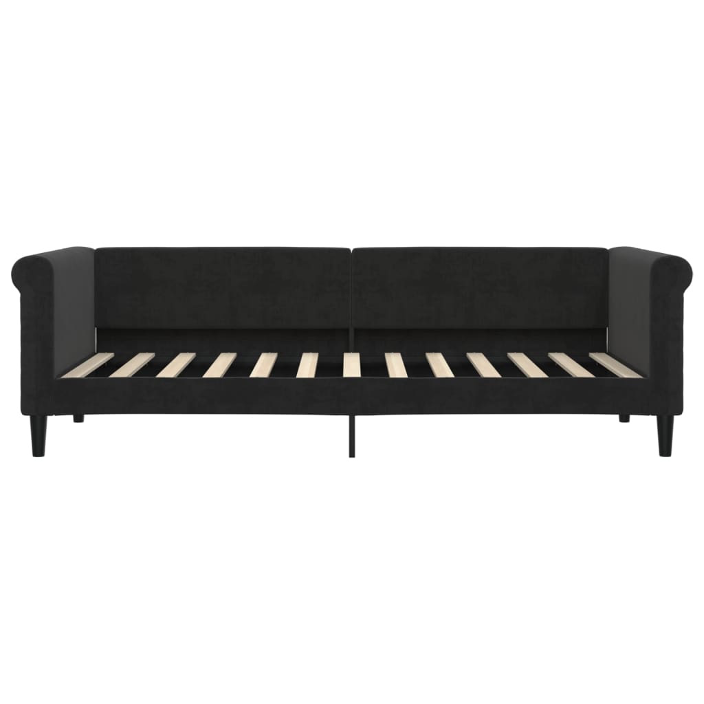 Lit de jour avec gigogne et tiroirs sans matelas noir 80x200 cm - XIOS