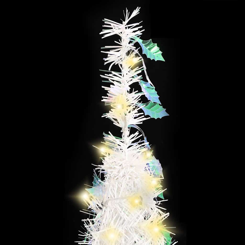 Sapin de Noël artificiel escamotable 100 LED blanc 150 cm - XIOS