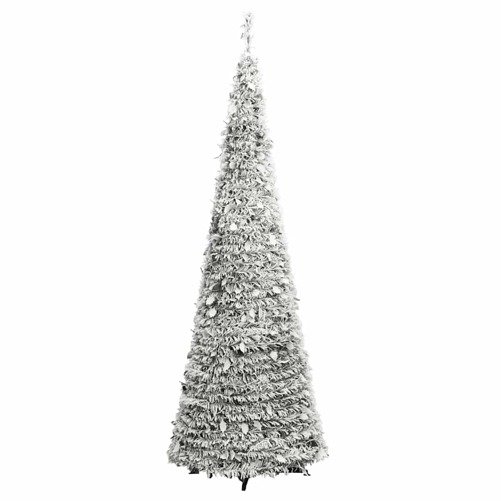 Sapin de Noël artificiel escamotable avec neige floquée 100 LED - XIOS
