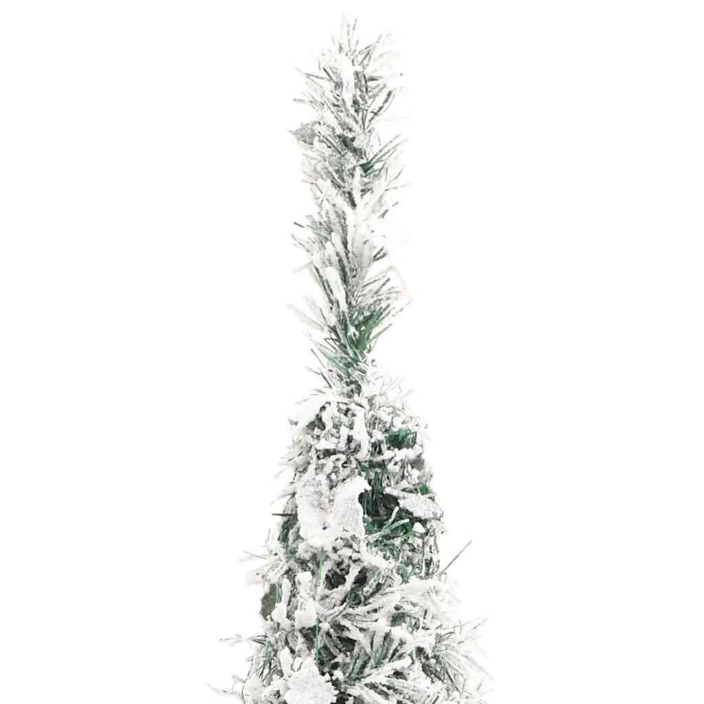 Sapin de Noël artificiel escamotable avec neige floquée 100 LED - XIOS
