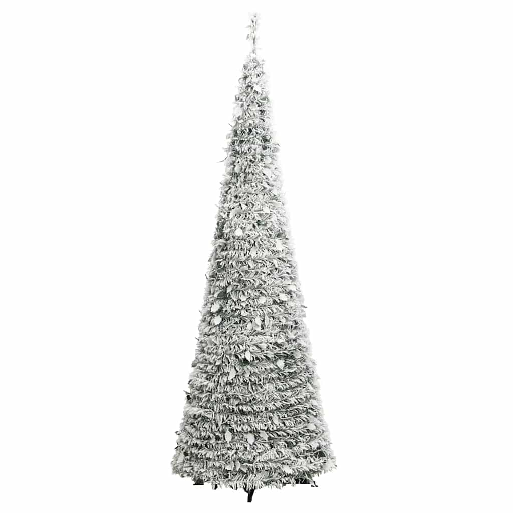Sapin de Noël artificiel escamotable avec neige floquée 150 LED - XIOS