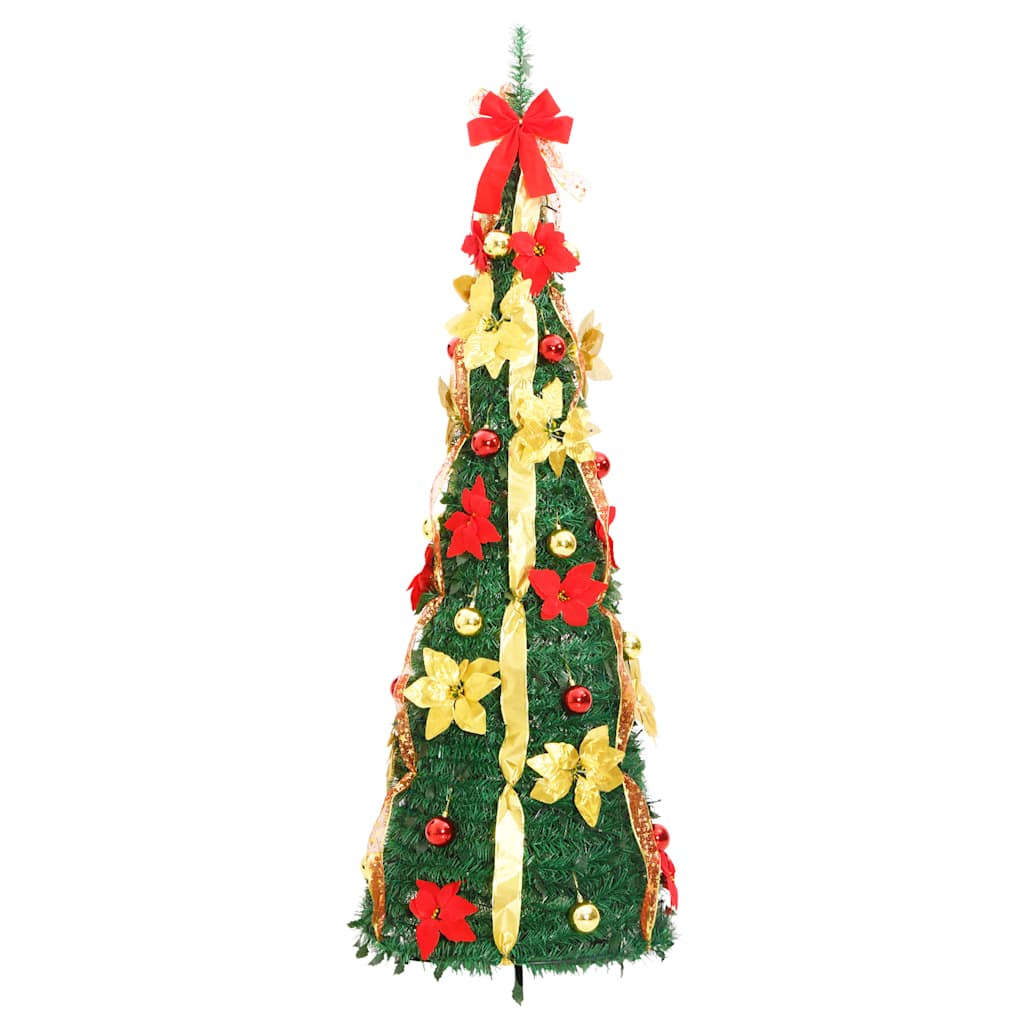 Sapin de Noël artificiel escamotable 150 LED vert 180 cm - XIOS