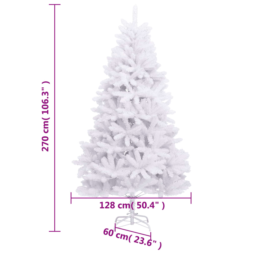 Sapin de Noël artificiel à charnières avec support blanc 270 cm - XIOS