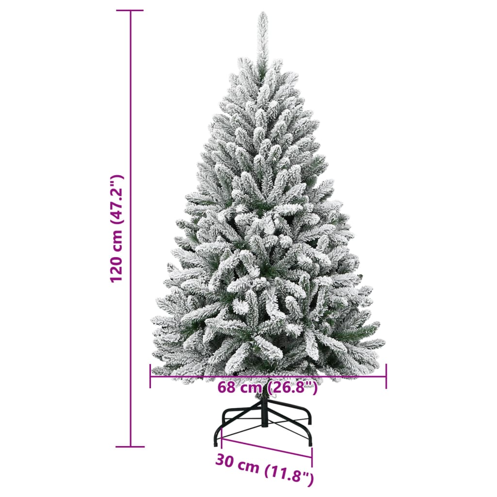Sapin de Noël artificiel à charnières avec neige floquée 120 cm - XIOS