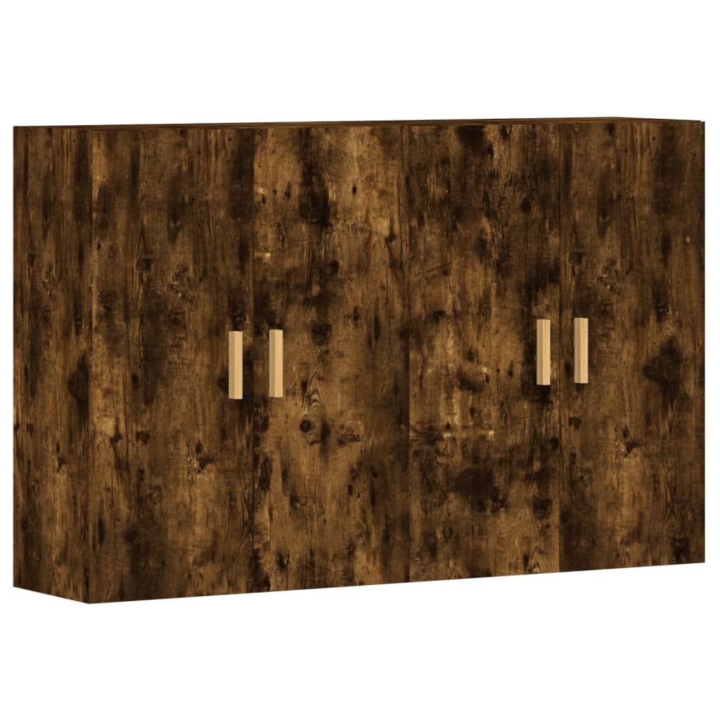 Armoires murales 2 pcs chêne fumé bois d'ingénierie - XIOS