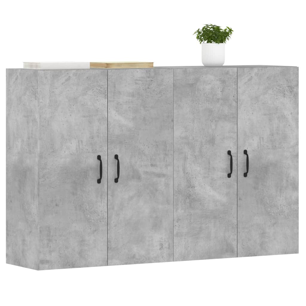 Armoires murales 2 pcs gris béton bois d'ingénierie - XIOS