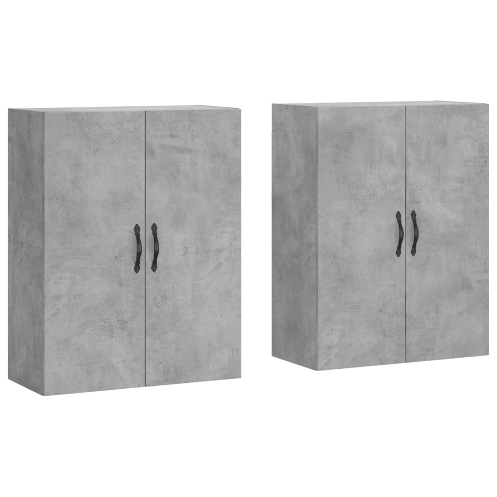 Armoires murales 2 pcs gris béton bois d'ingénierie - XIOS