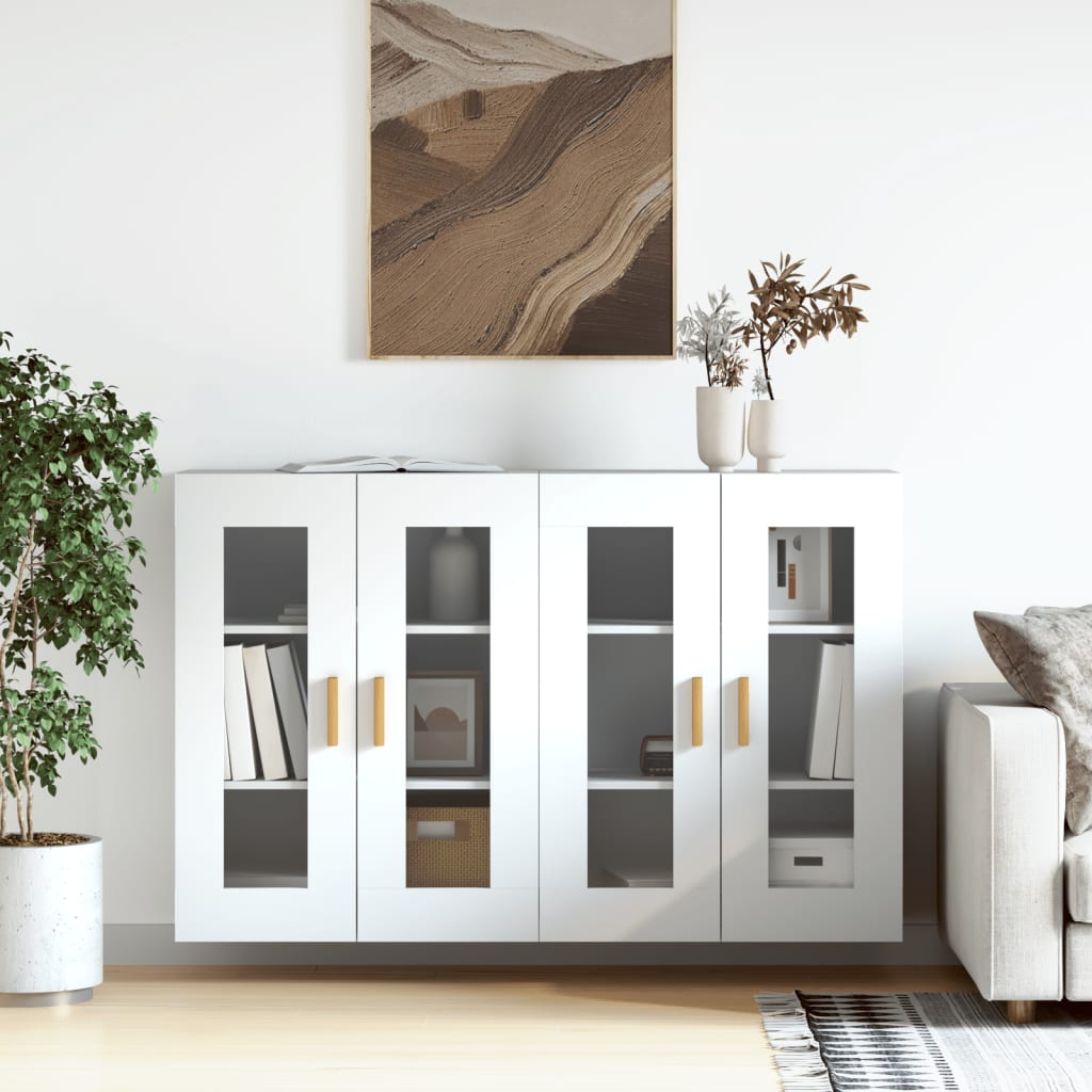 Armoires murales 2 pcs blanc bois d'ingénierie - XIOS