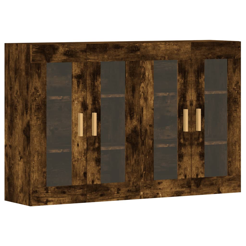 Armoires murales 2 pcs chêne fumé bois d'ingénierie - XIOS