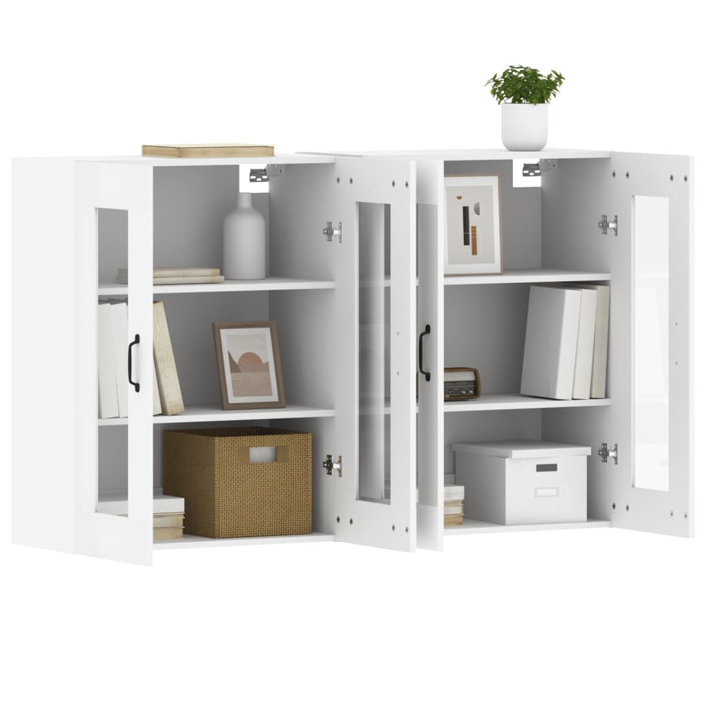 Armoires murales 2 pcs blanc bois d'ingénierie - XIOS