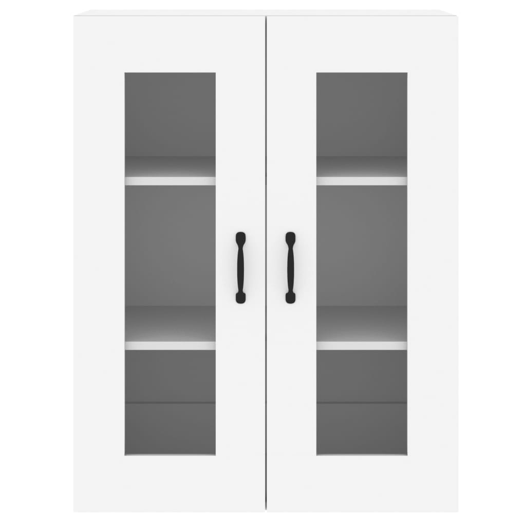 Armoires murales 2 pcs blanc bois d'ingénierie