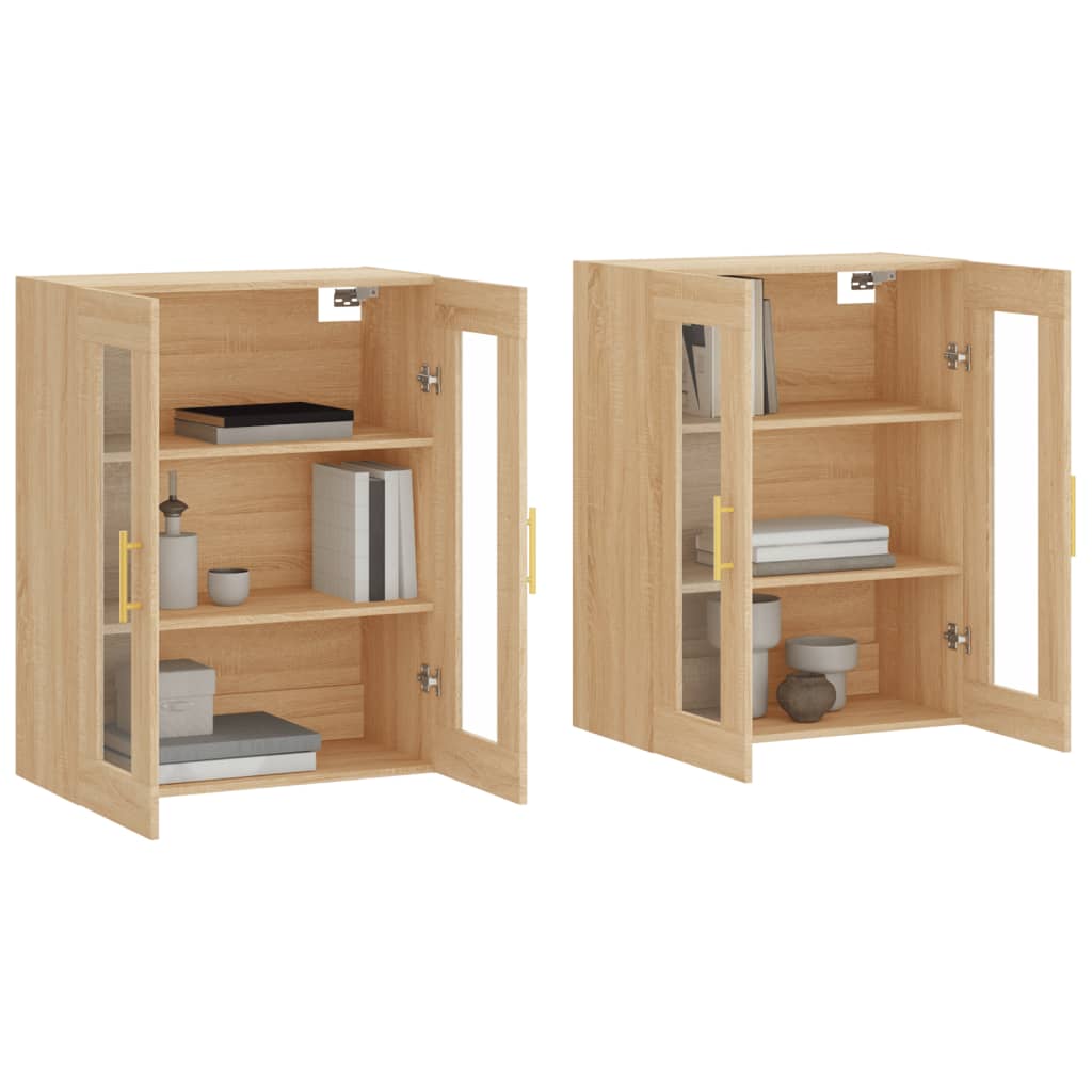 Armoires murales 2 pcs chêne sonoma bois d'ingénierie - XIOS