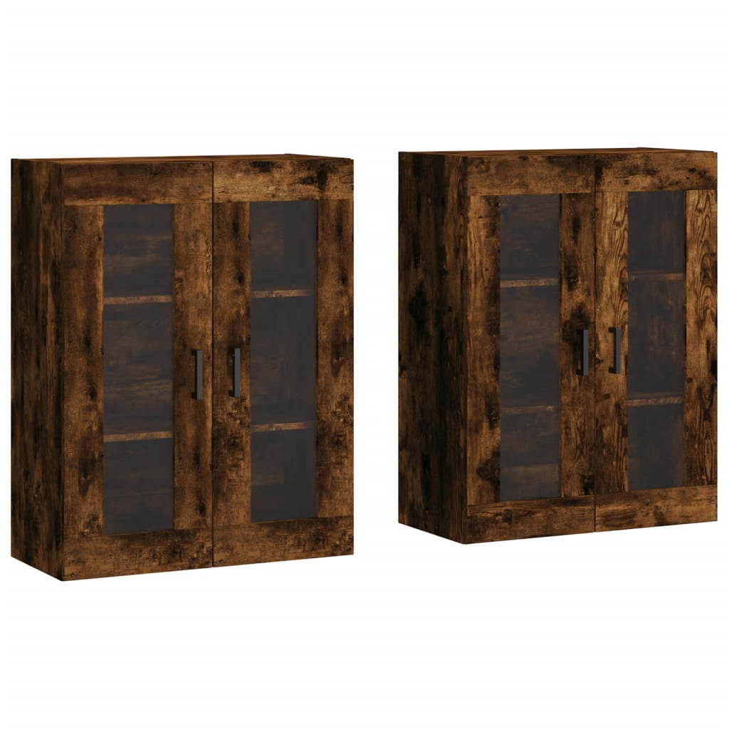 Armoires murales 2 pcs chêne fumé bois d'ingénierie - XIOS