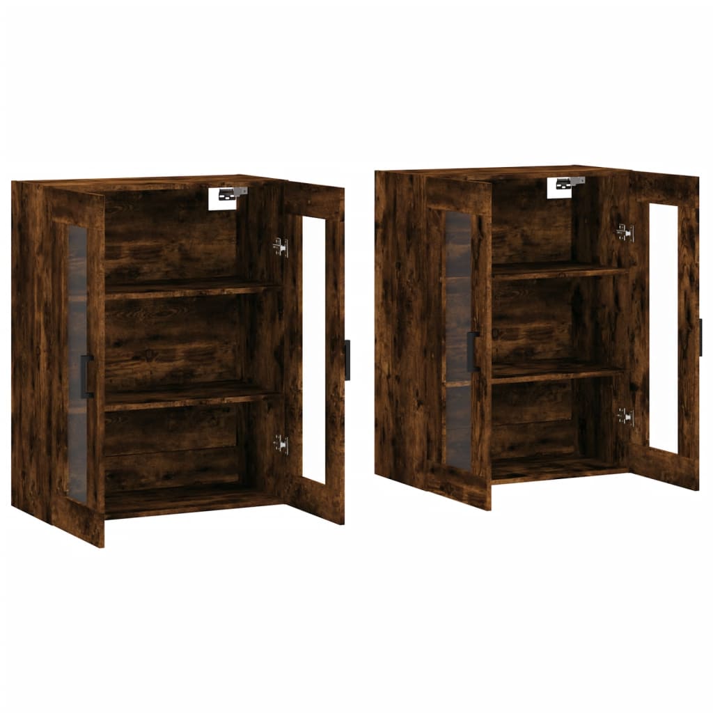 Armoires murales 2 pcs chêne fumé bois d'ingénierie - XIOS