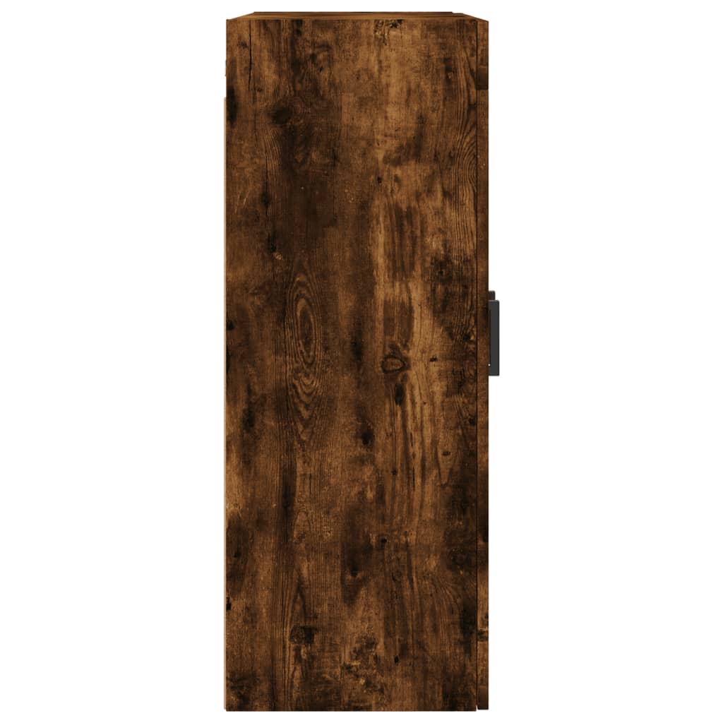 Armoires murales 2 pcs chêne fumé bois d'ingénierie