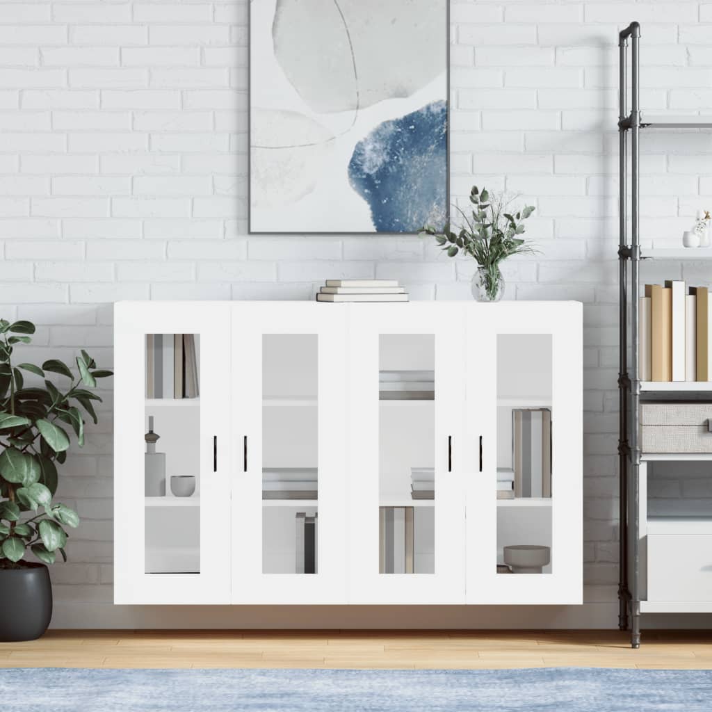 Armoires murales 2 pcs blanc bois d'ingénierie - XIOS