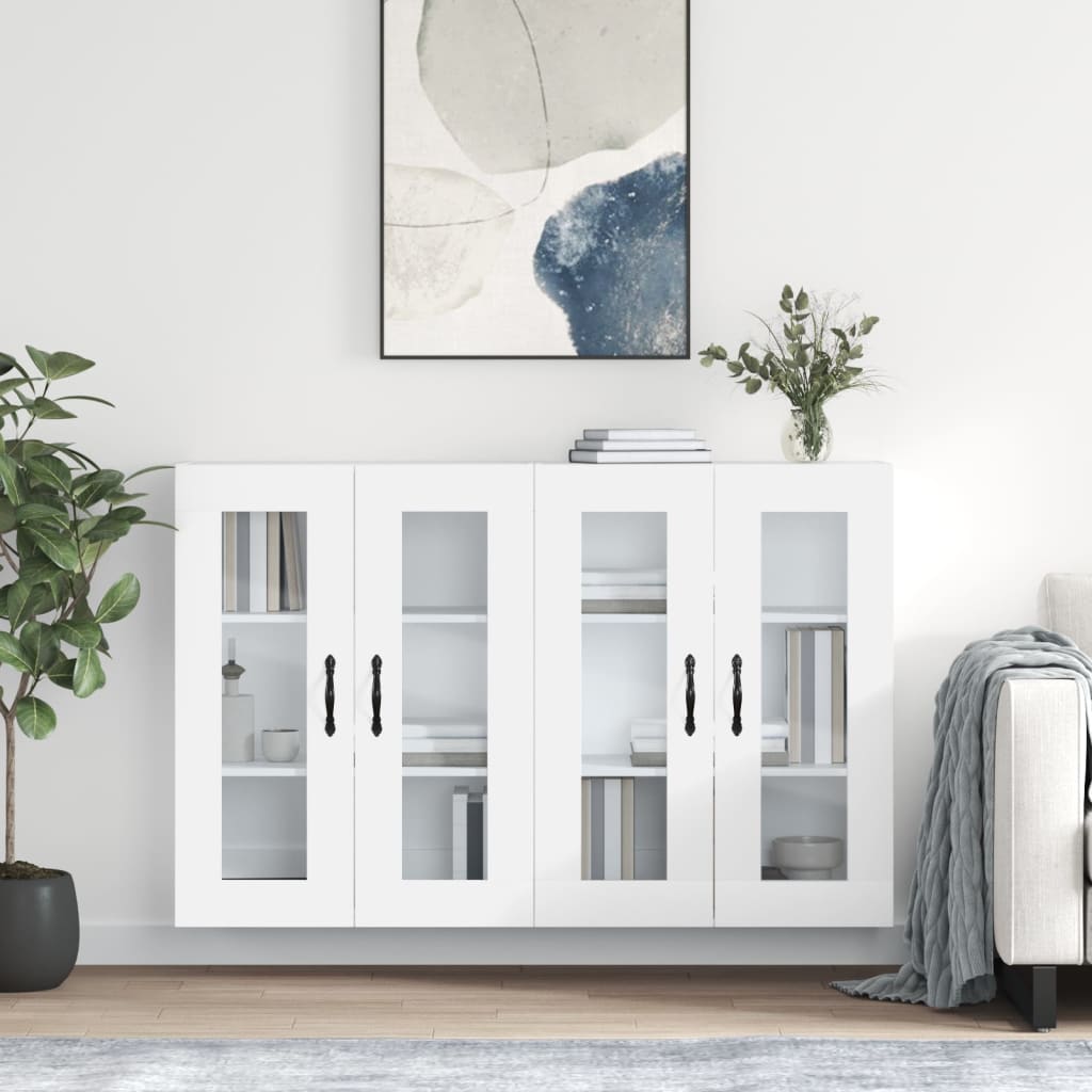 Armoires murales 2 pcs blanc bois d'ingénierie - XIOS