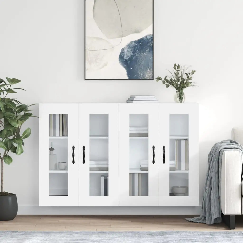 Armoires murales 2 pcs blanc bois d’ingénierie - XIOS