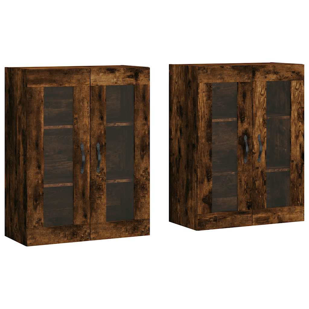 Armoires murales 2 pcs chêne fumé bois d'ingénierie - XIOS