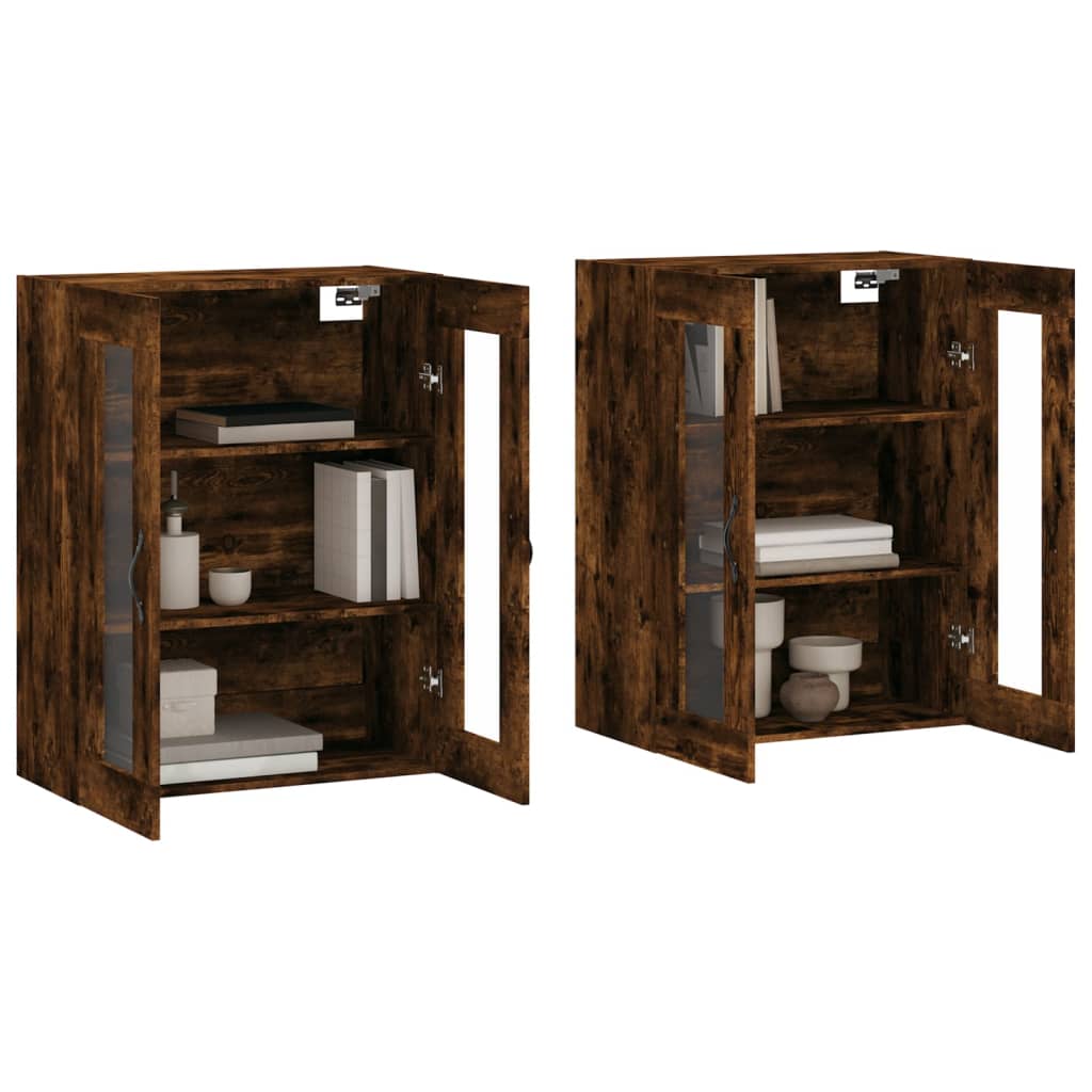 Armoires murales 2 pcs chêne fumé bois d'ingénierie - XIOS