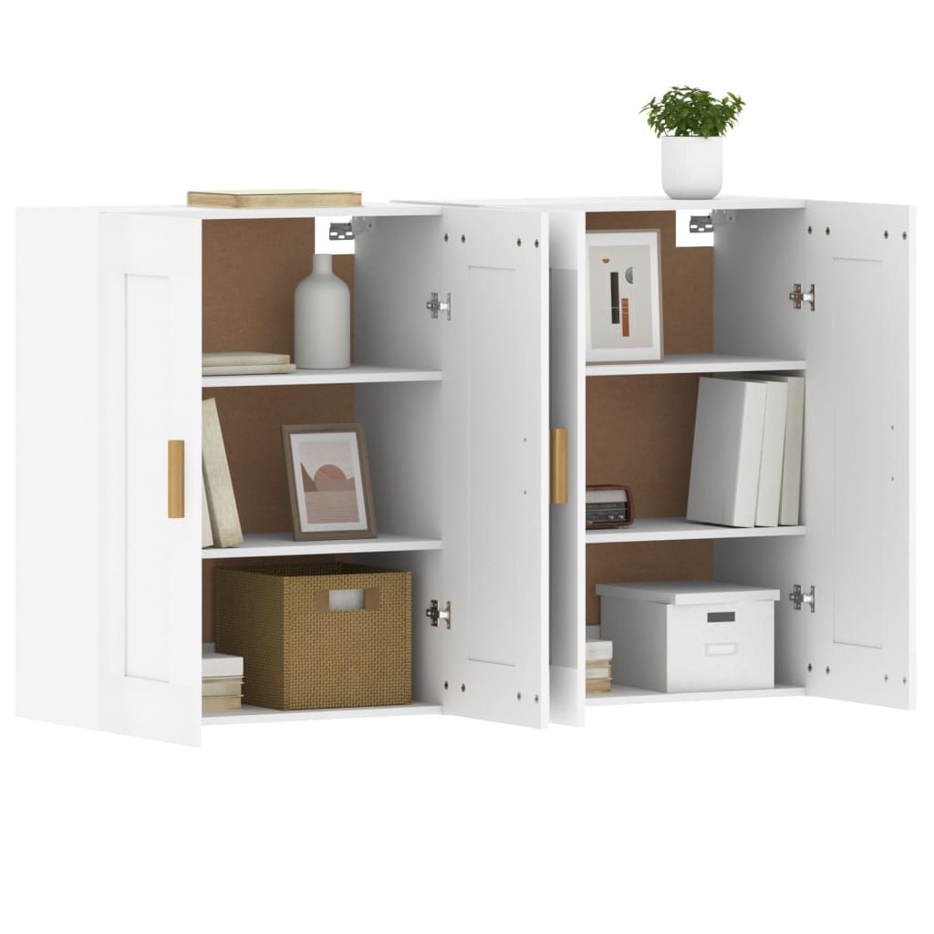 Armoires murales 2 pcs blanc bois d'ingénierie - XIOS