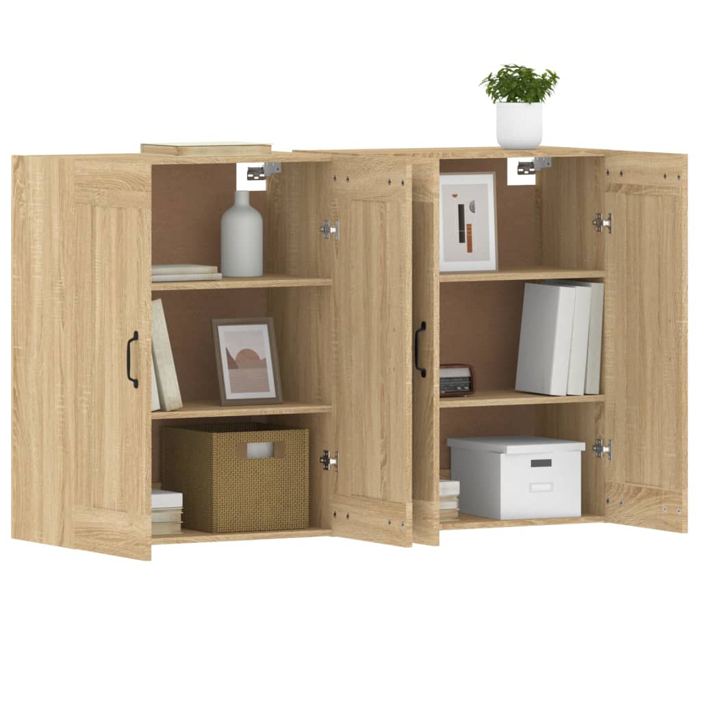 Armoires murales 2 pcs chêne sonoma bois d'ingénierie - XIOS