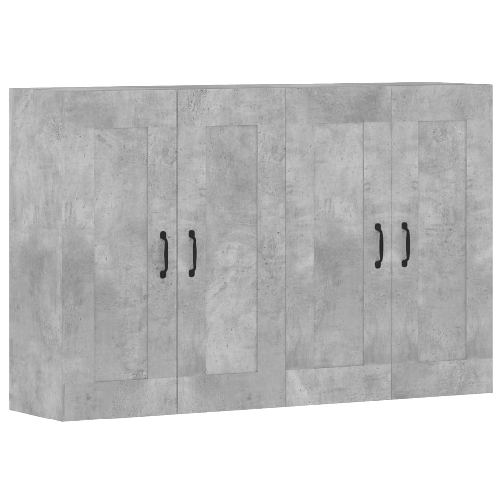 Armoires murales 2 pcs gris béton bois d'ingénierie - XIOS