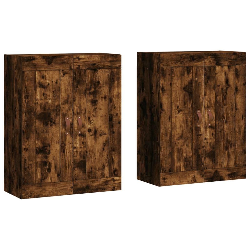 Armoires murales 2 pcs chêne fumé bois d'ingénierie - XIOS