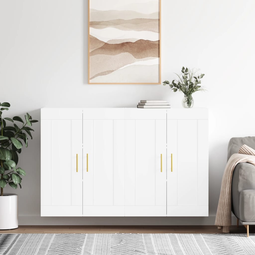 Armoires murales 2 pcs blanc bois d'ingénierie - XIOS