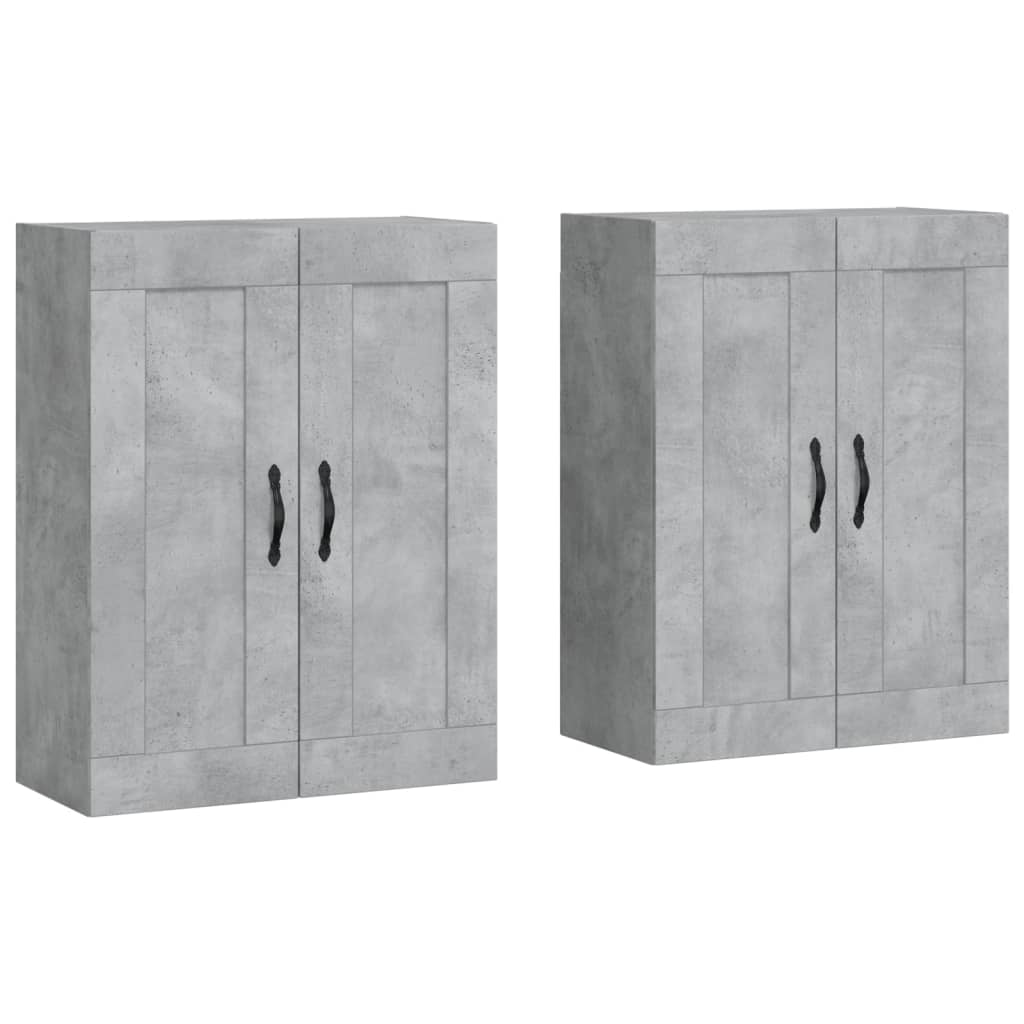 Armoires murales 2 pcs gris béton bois d'ingénierie - XIOS