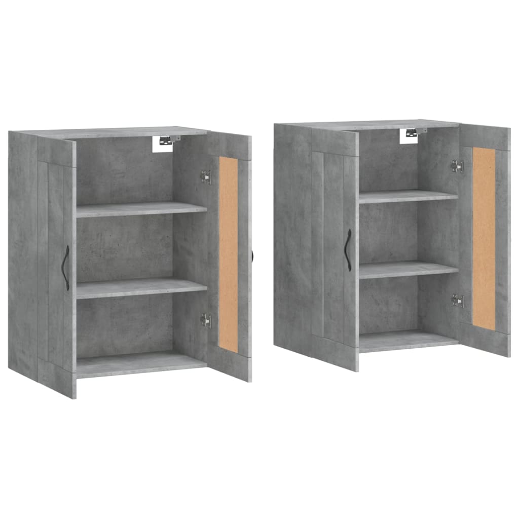 Armoires murales 2 pcs gris béton bois d'ingénierie - XIOS