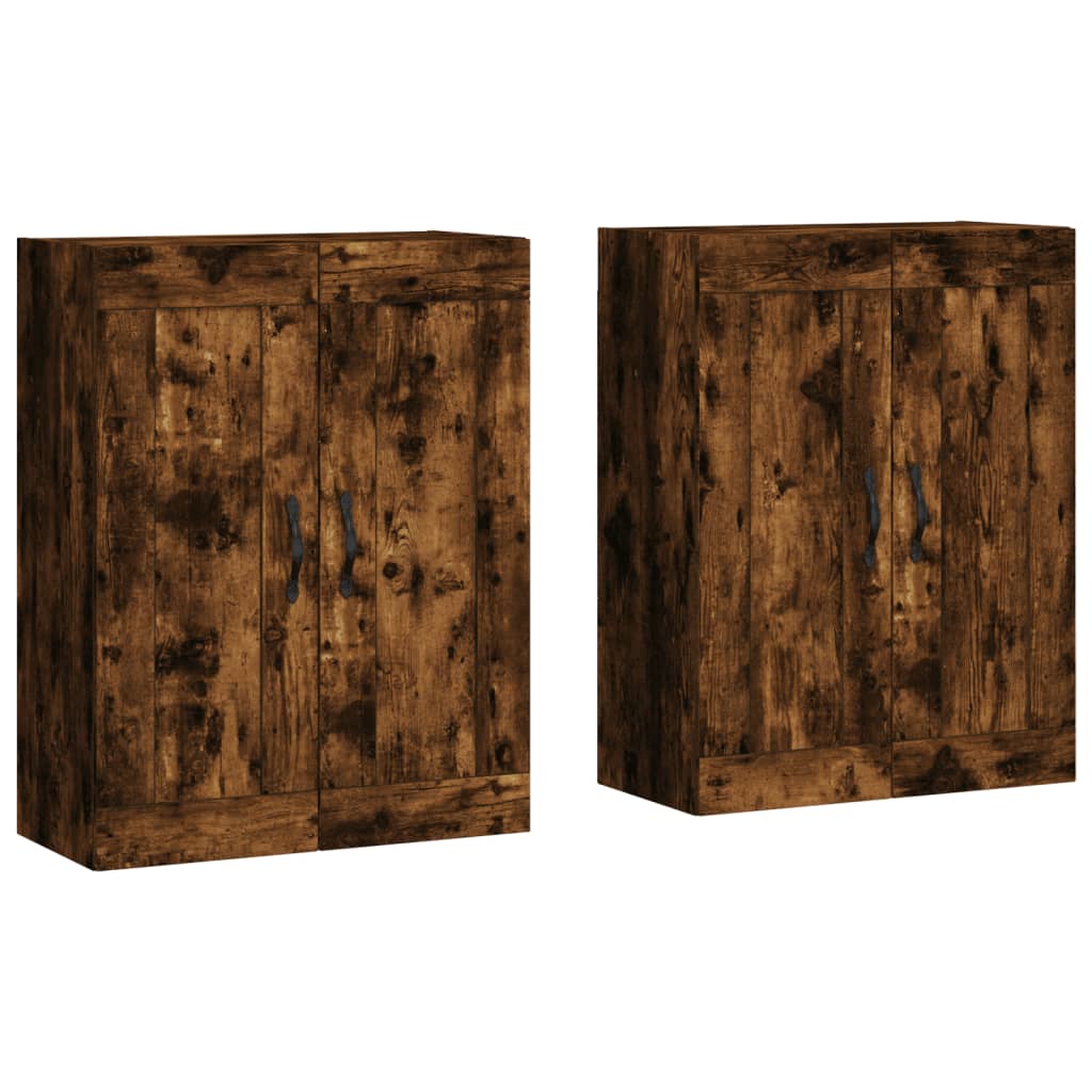 Armoires murales 2 pcs chêne fumé bois d'ingénierie - XIOS