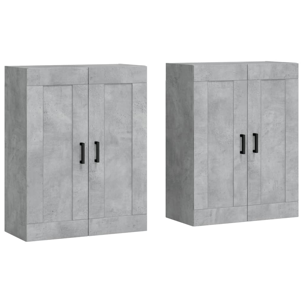 Armoires murales 2 pcs gris béton bois d'ingénierie - XIOS