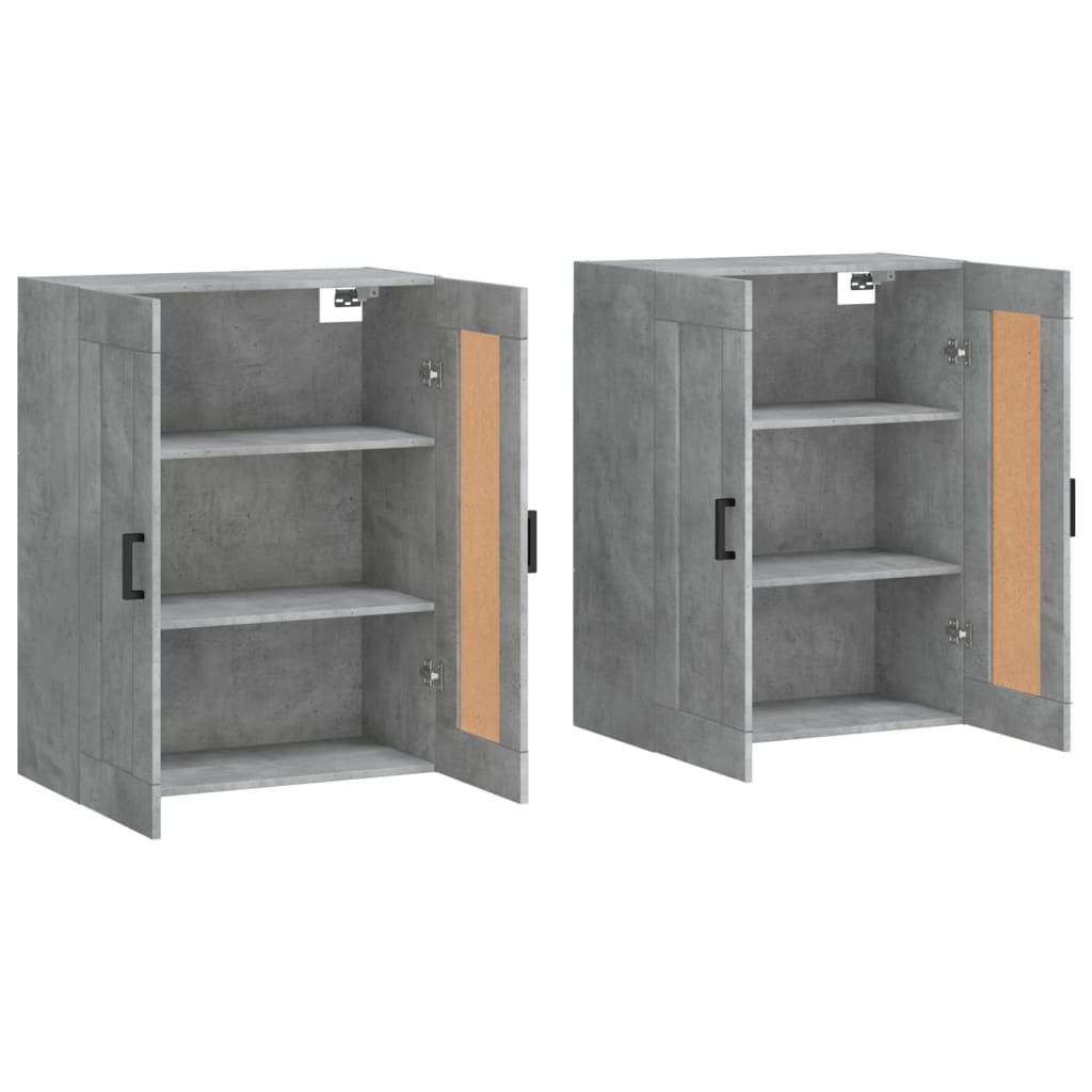 Armoires murales 2 pcs gris béton bois d'ingénierie - XIOS