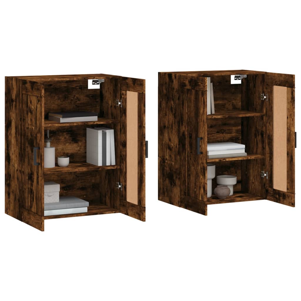 Armoires murales 2 pcs chêne fumé bois d'ingénierie - XIOS