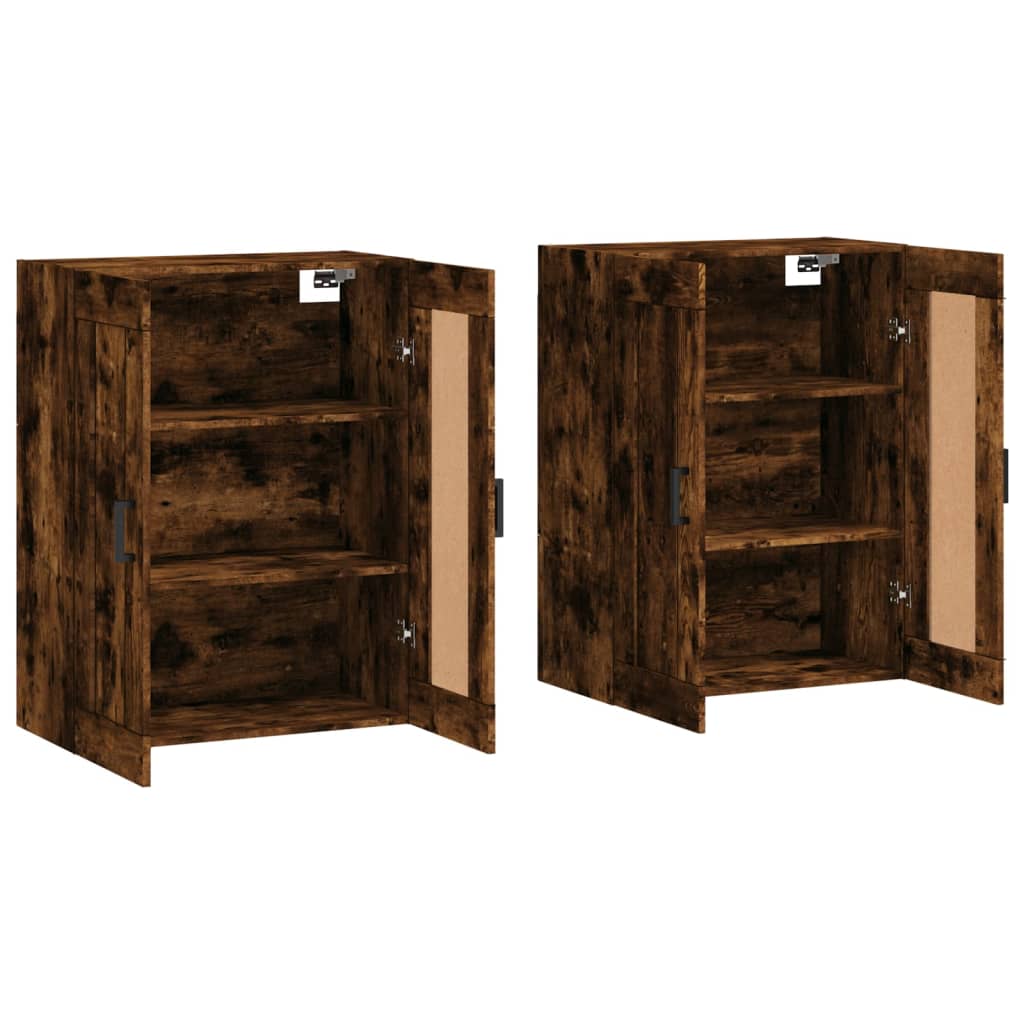 Armoires murales 2 pcs chêne fumé bois d'ingénierie - XIOS